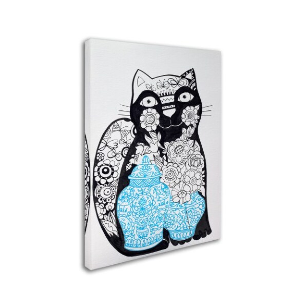 Oxana Ziaka 'Black Cat 1' Canvas Art,24x32